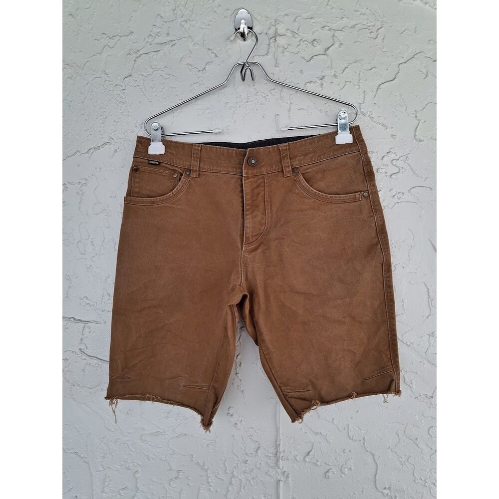 Kuhl Free Rydr 33 Cutoff Shorts Brown Patina Stretch Workwear Hiking Raw Hem